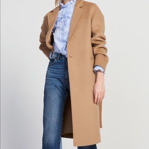 Sandro Miki Coat -eyelet belt, oversized wool coat